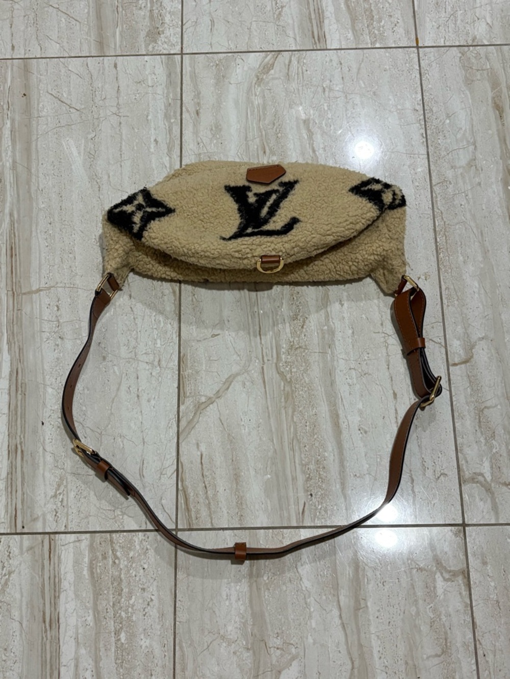 Louis Vuitton Teddy Monogram Bumbag with Brown Leather Strap